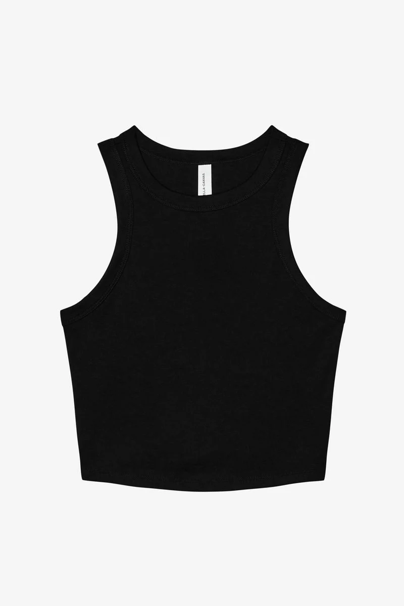 Bella+Canvas BE1019 Micro Rib Racer Tanktop Dames – Solid Black Blend