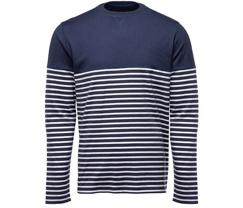 Pen Duick PK201 Gestreept T-shirt Lange Mouwen Heren – Marine / Wit