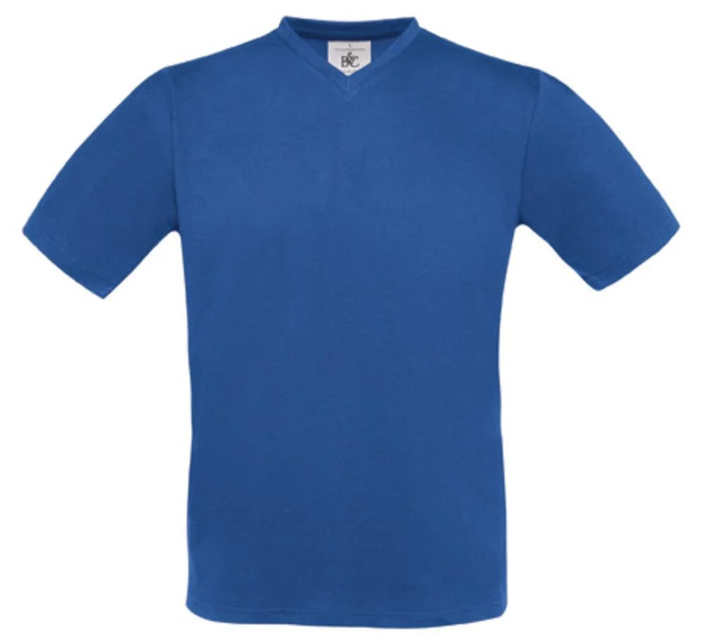B&C BC163 Exact V-hals T-shirt – Royal Blue