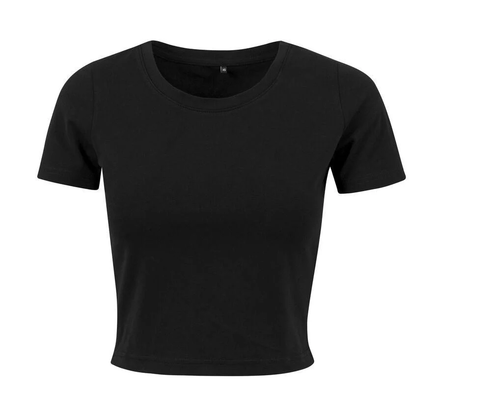 Build Your Brand BY042 Cropped T-shirt Dames – Black