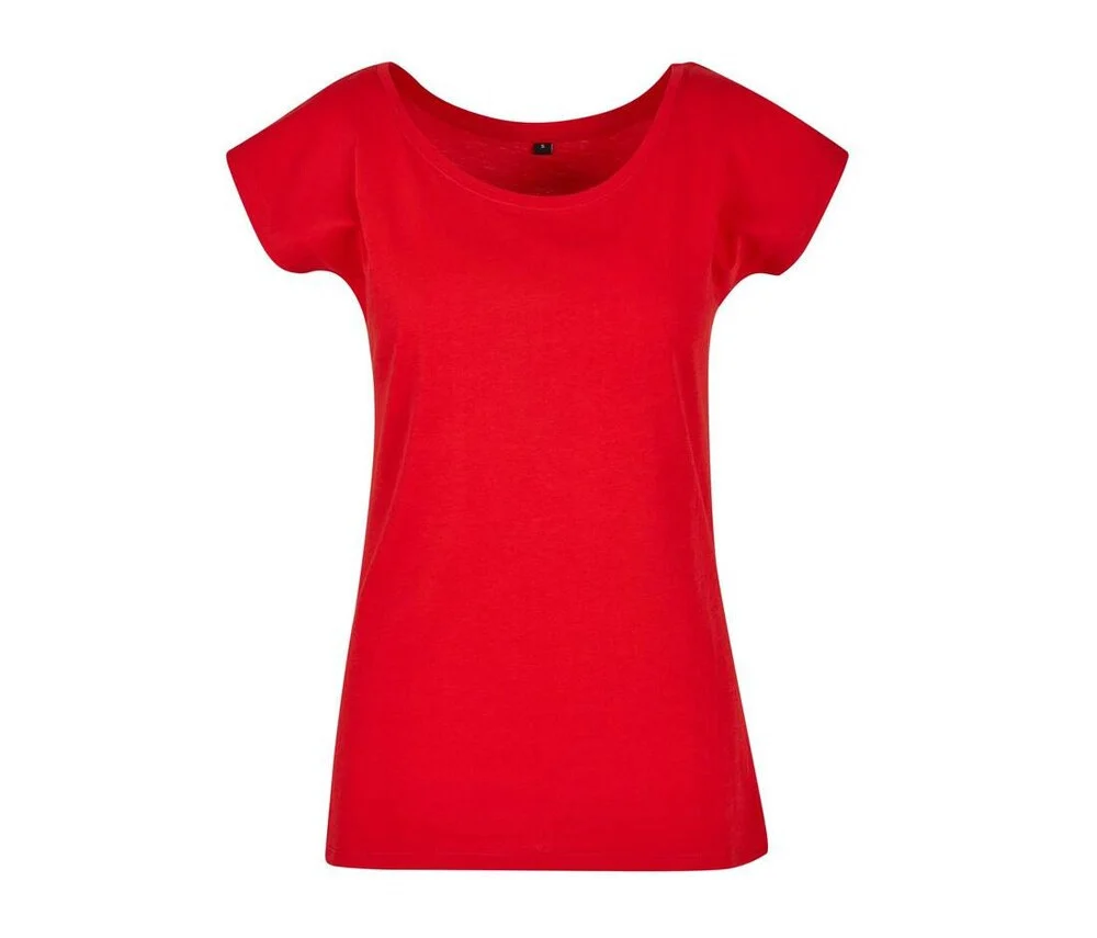 Build Your Brand BYB013 Wide Neck T-shirt Dames – City Red