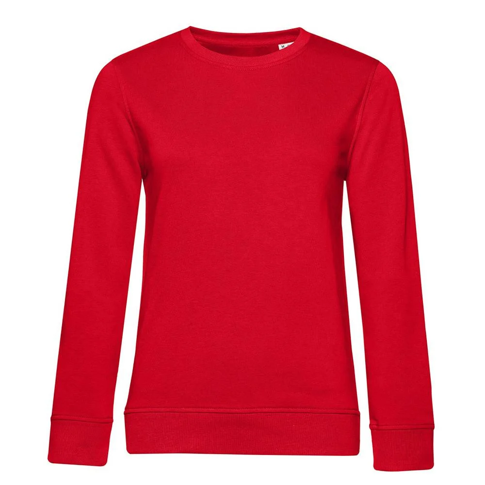 B&C BCW32B Biologische Sweater Dames – Red