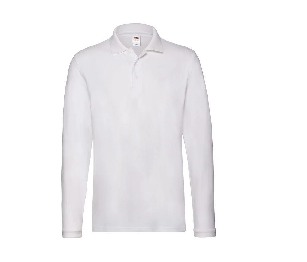 Fruit of the Loom SC384 Premium Polo Lange Mouwen – White