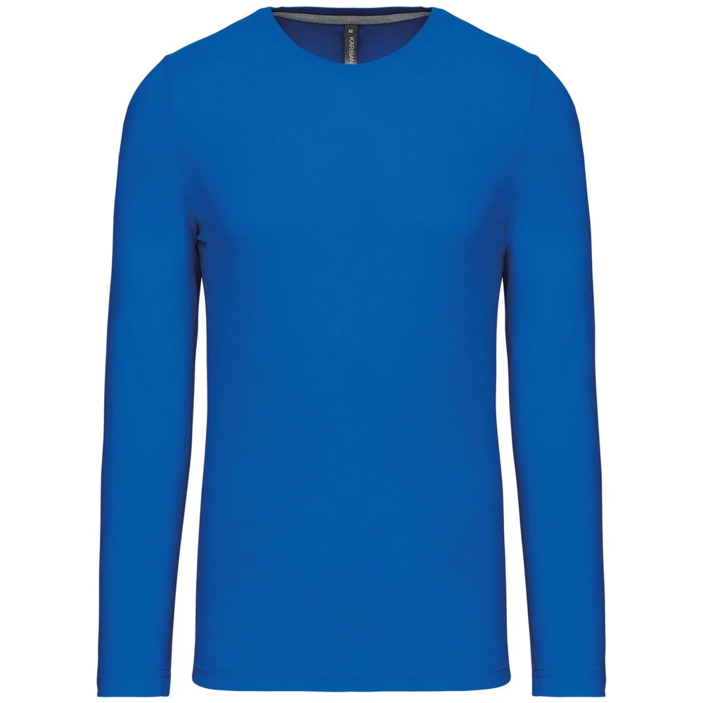 Kariban K359 T-shirt Lange Mouwen Heren – Licht koningsblauw