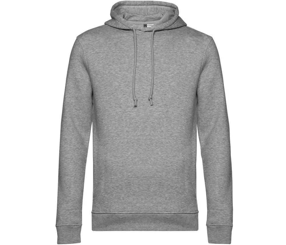 B&C BCU33B Biologische Hoodie Heren – Heather Grey