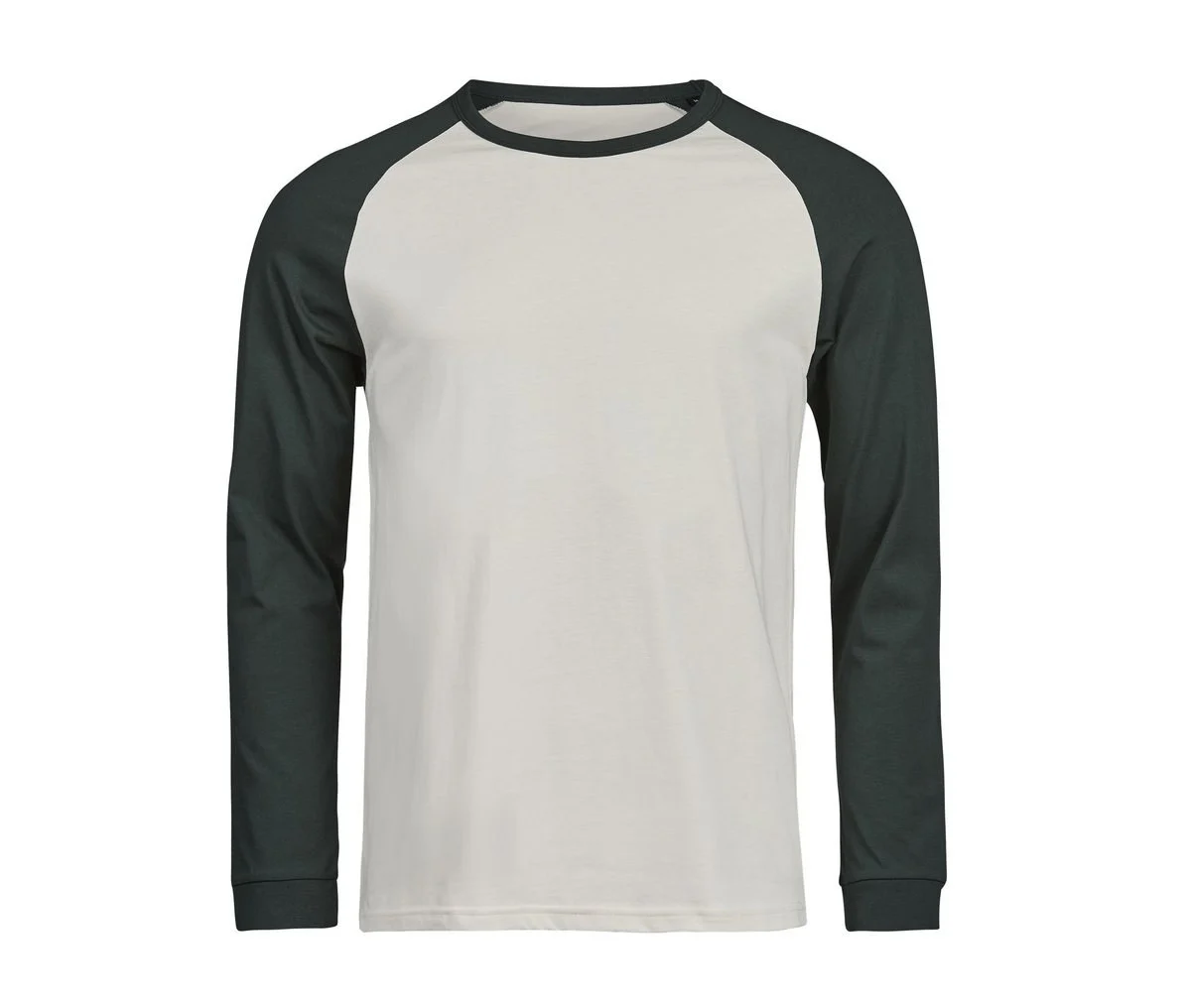 Tee Jays TJ1170 Baseball T-shirt Lange Mouwen – Cement / Dark Green
