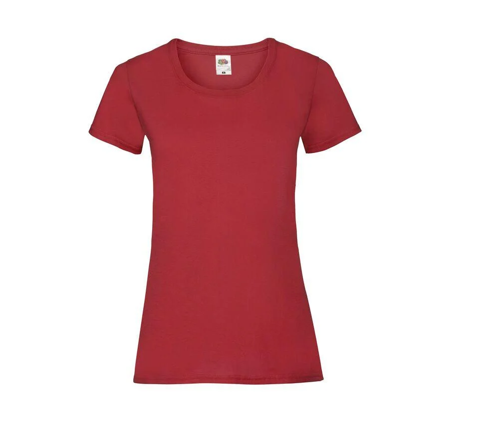 Fruit of the Loom SC600 Valueweight T-shirt Dames – Red