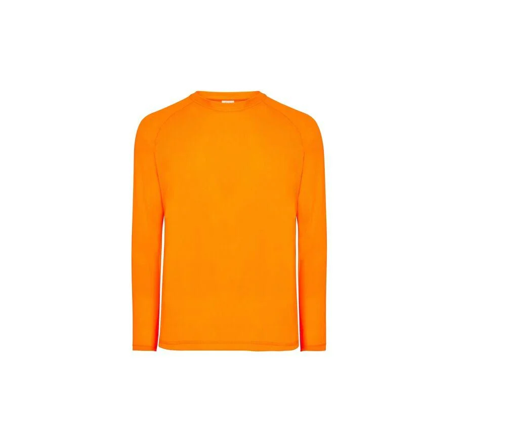 JHK JK910 Sportshirt Lange Mouwen Heren – Orange Fluor