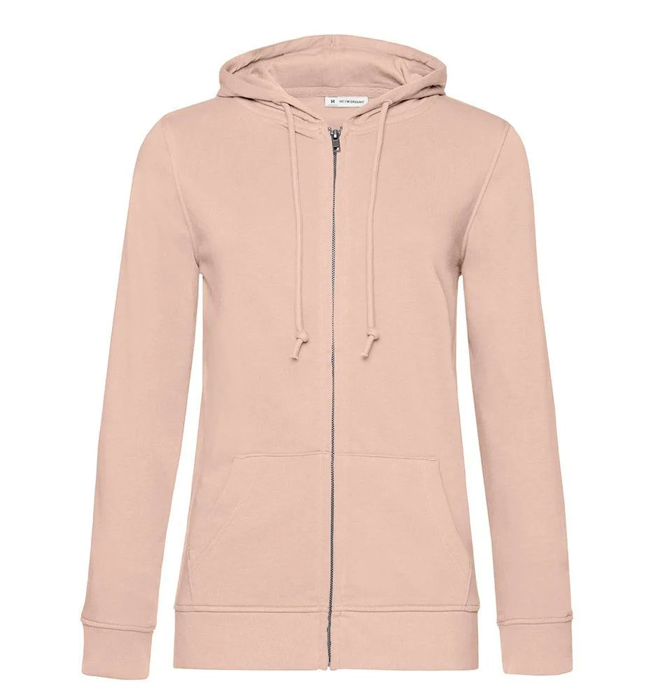 B&C BCW36B Biologische Ritshoodie Dames – Soft Rose