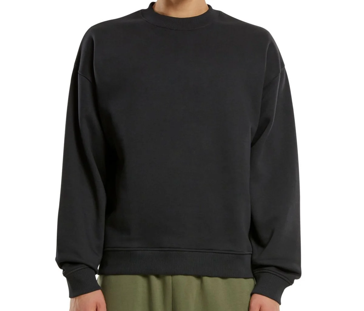 New Morning Studios NM012 Oversized Crewneck – Black