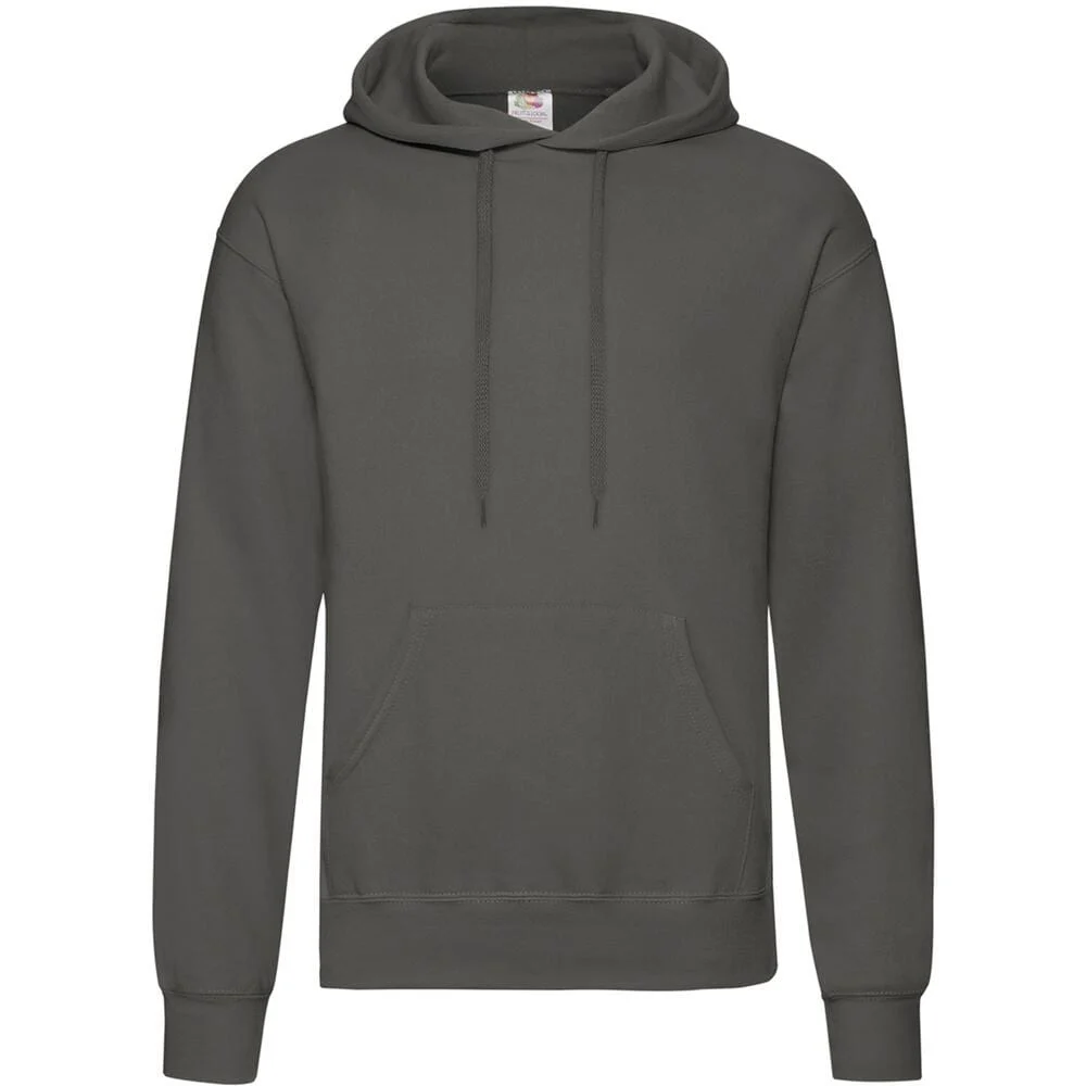 Fruit of the Loom SC270 Hoodie Sweatshirt Dark Heather Grey