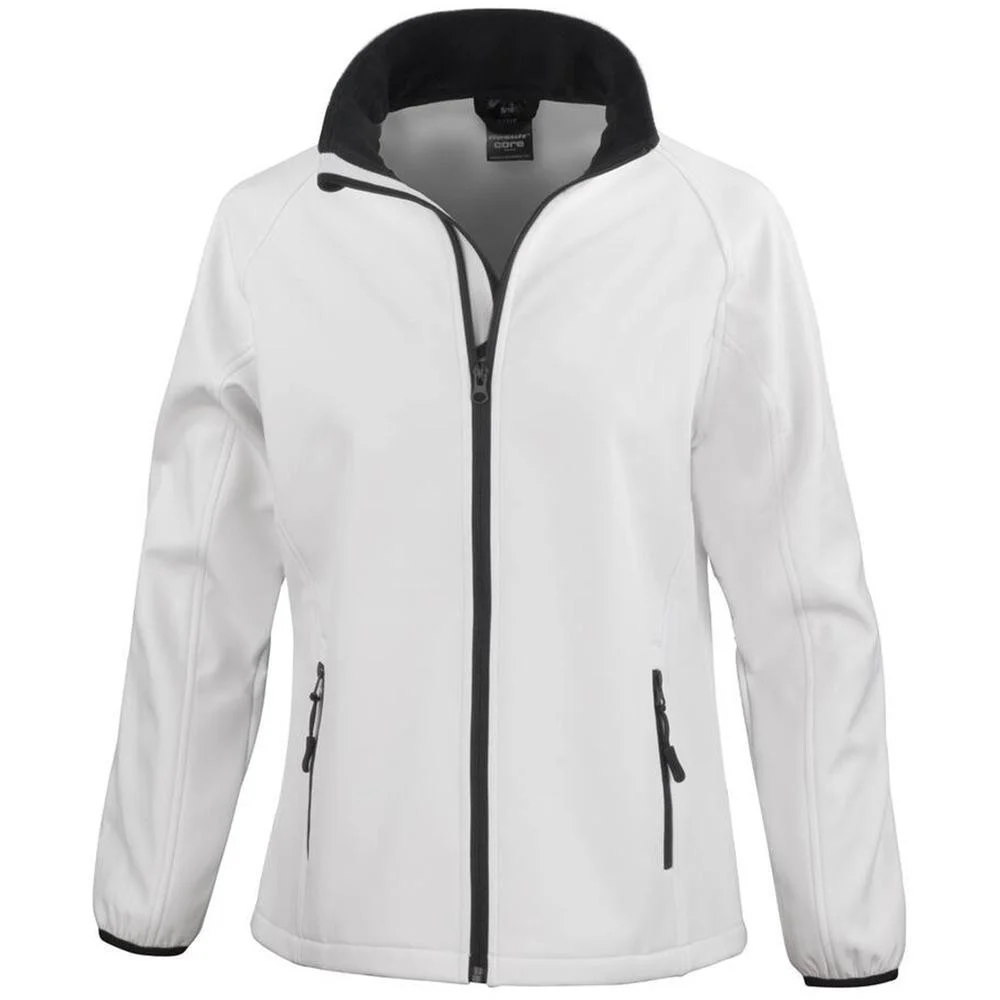 Result R231F Core Softshell Jas Dames – White / Black