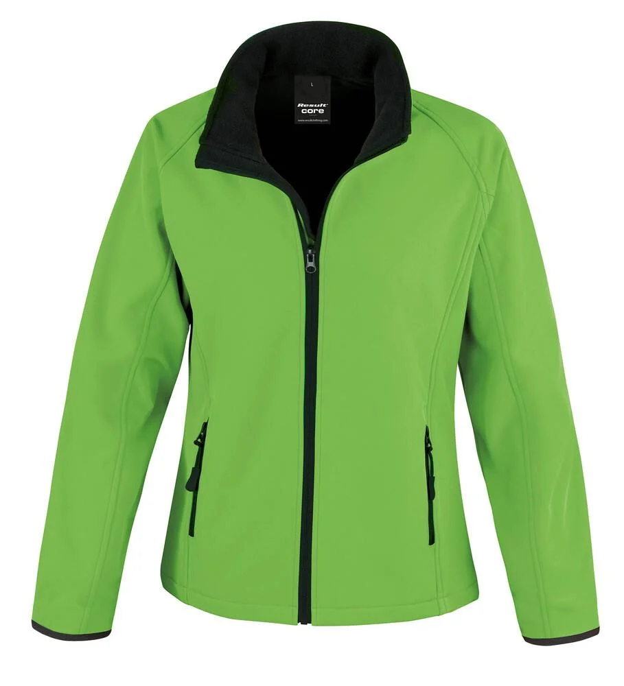 Result R231F Core Softshell Jas Dames – Vivid Green/ Black