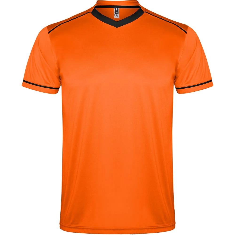Roly CJ0457 United Sportset T-shirt + Short Kinderen – Oranje/Zwart