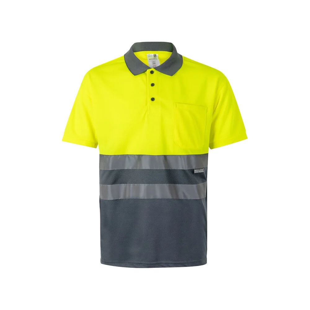 Velilla 36065 Tweekleurig Polo – Grijs/Geel
