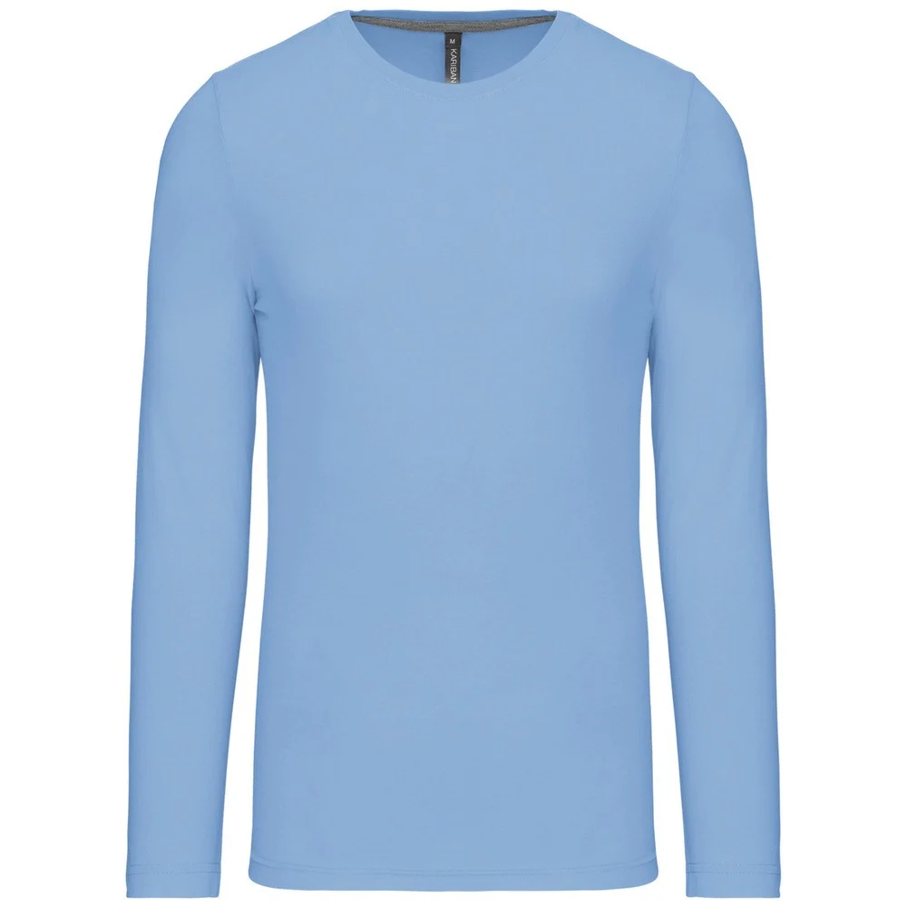 Kariban K359 T-shirt Lange Mouwen Heren – Hemelsblauw