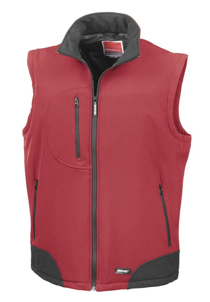 Result RS123 Softshell Bodywarmer Heren – Red/Black