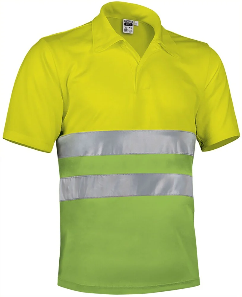 Valento POVABUI Build Hi-Vis Polo – fluo yellow-apple green