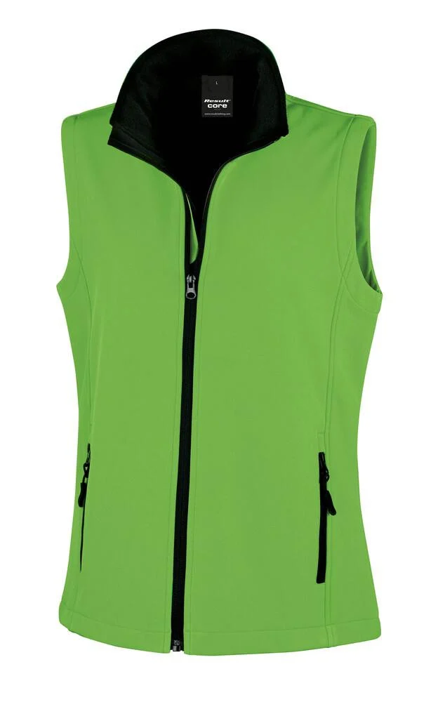 Result R232F Core Softshell Bodywarmer Dames – Vivid Green/ Black