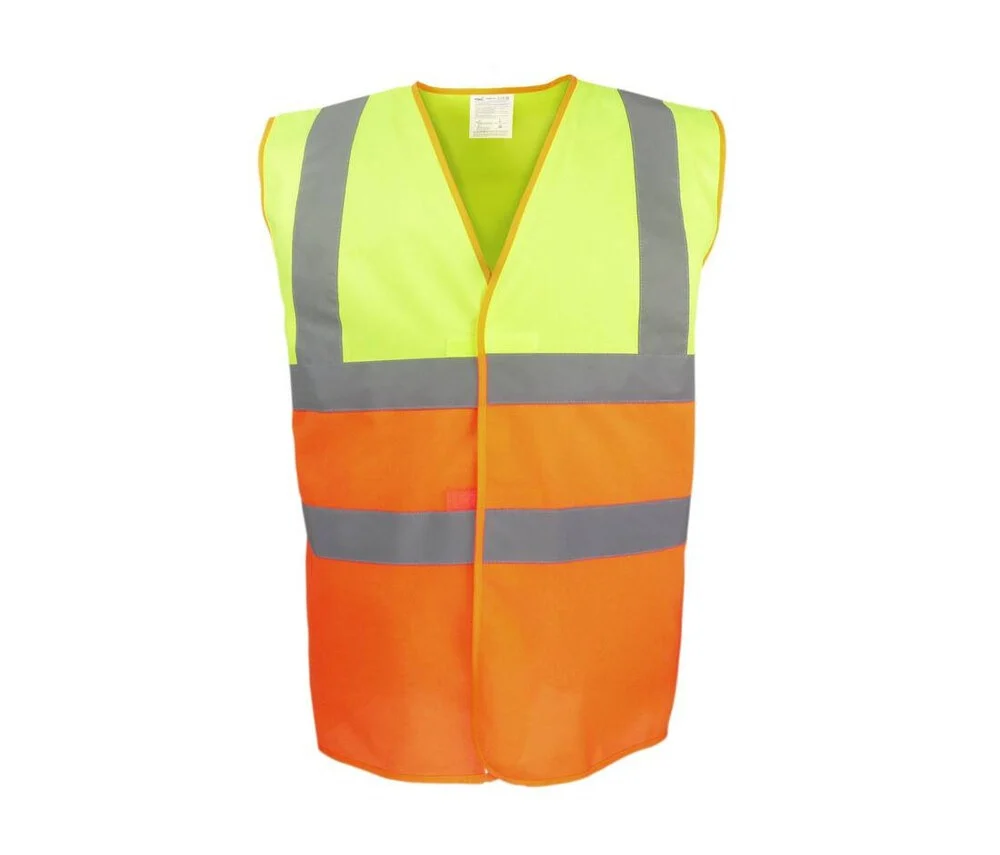 Yoko YK122 Tweekleurig Veiligheidshesje – Hi Vis Yellow / Orange
