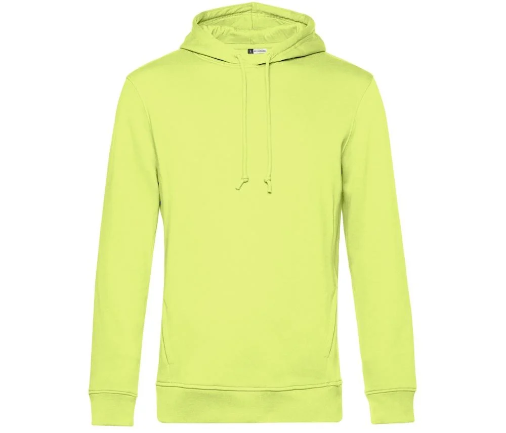 B&C BCU33B Biologische Hoodie Heren – Lime