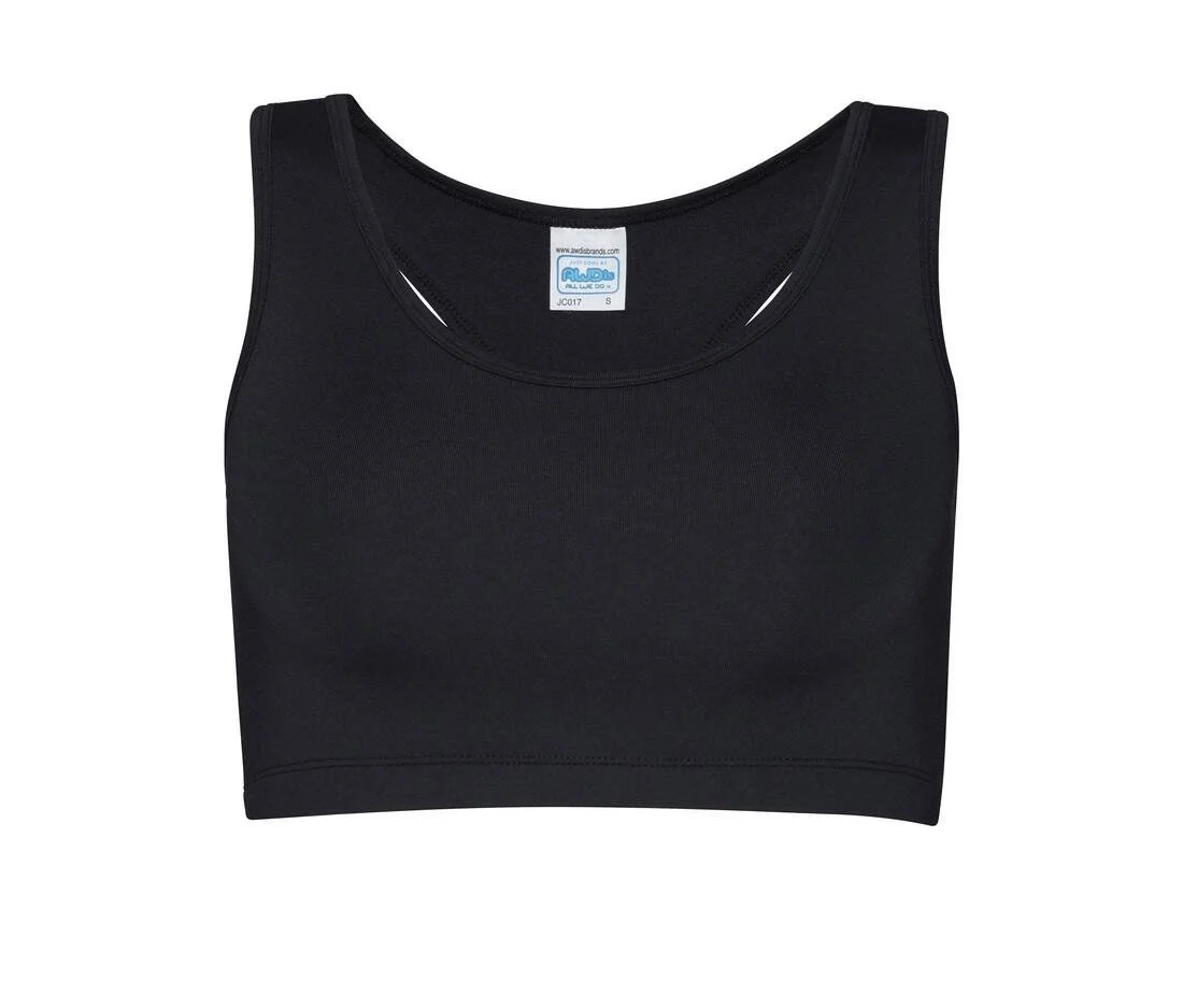 Just Cool JC017 Cool Sport Croptop Dames – Jet Black
