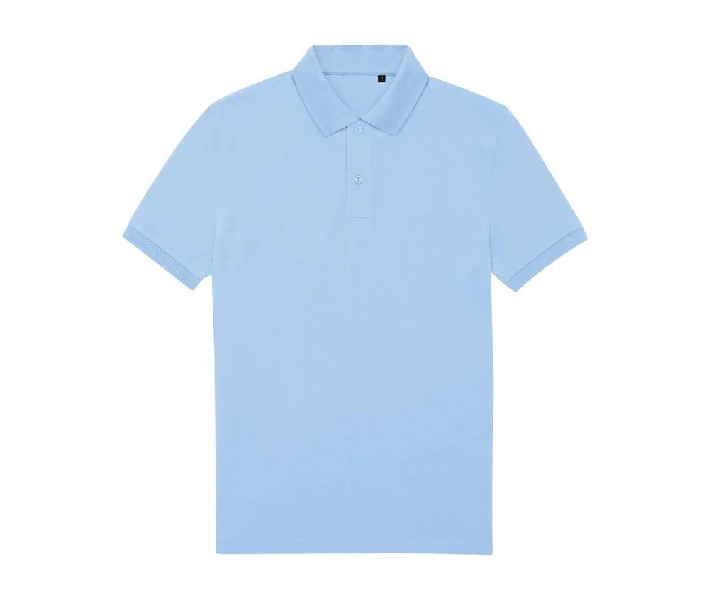 B&C BCU428 65/35 Gerecycled Polyester Polo Heren – Lotus Blue