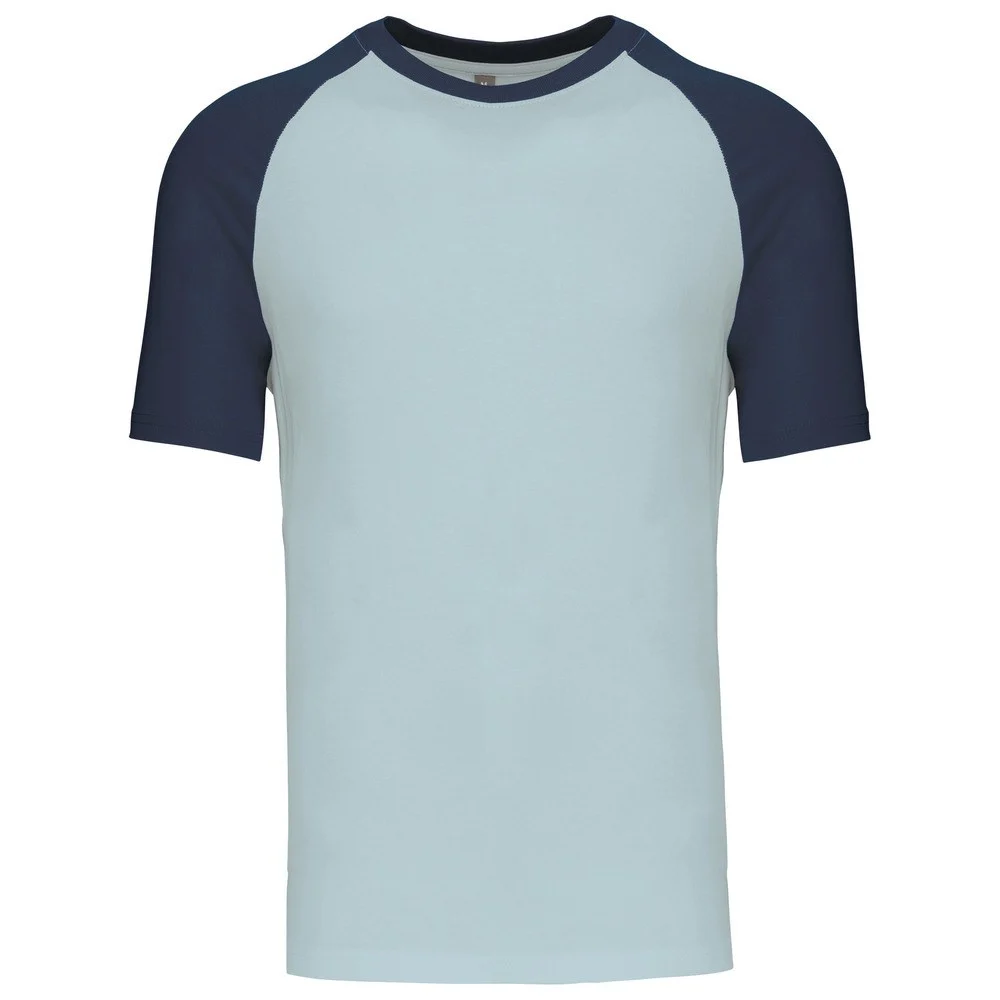 Kariban K330 Tweekleurig T-shirt Heren – Ijs/Denim