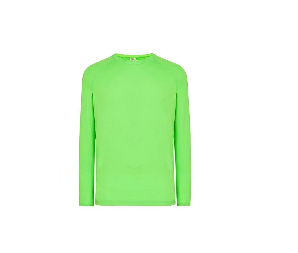 JHK JK910 Sportshirt Lange Mouwen Heren – Lime Fluor