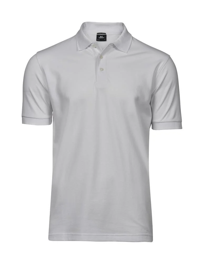 Tee Jays TJ1405 Luxury Stretch Polo Heren – White