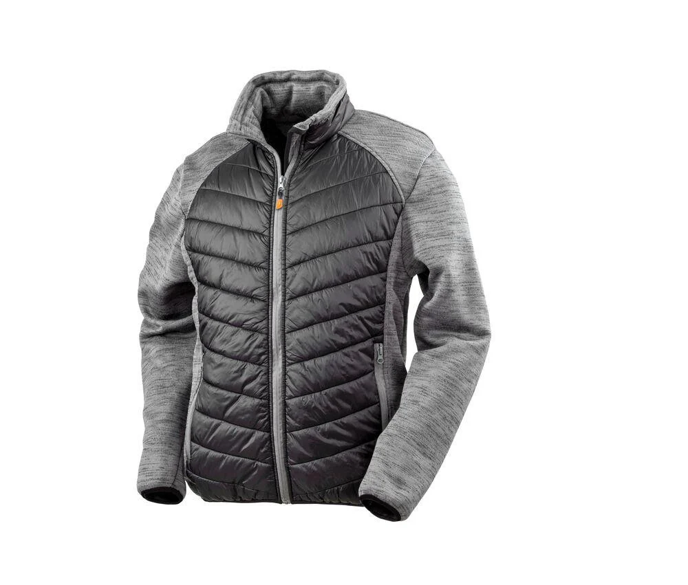 Result RS314 Elevator Gewatteerde Jas – Black / Grey Marl