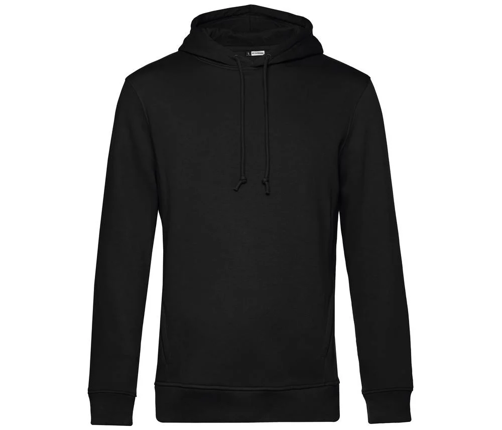 B&C BCU33B Biologische Hoodie Heren – Black Pure