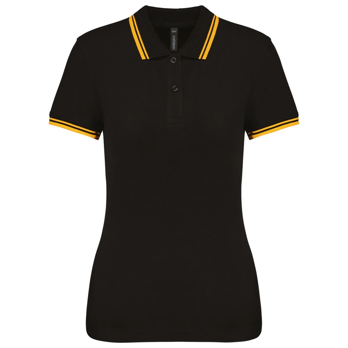 Kariban K273 Gestreept Polo Dames – Zwart / Geel