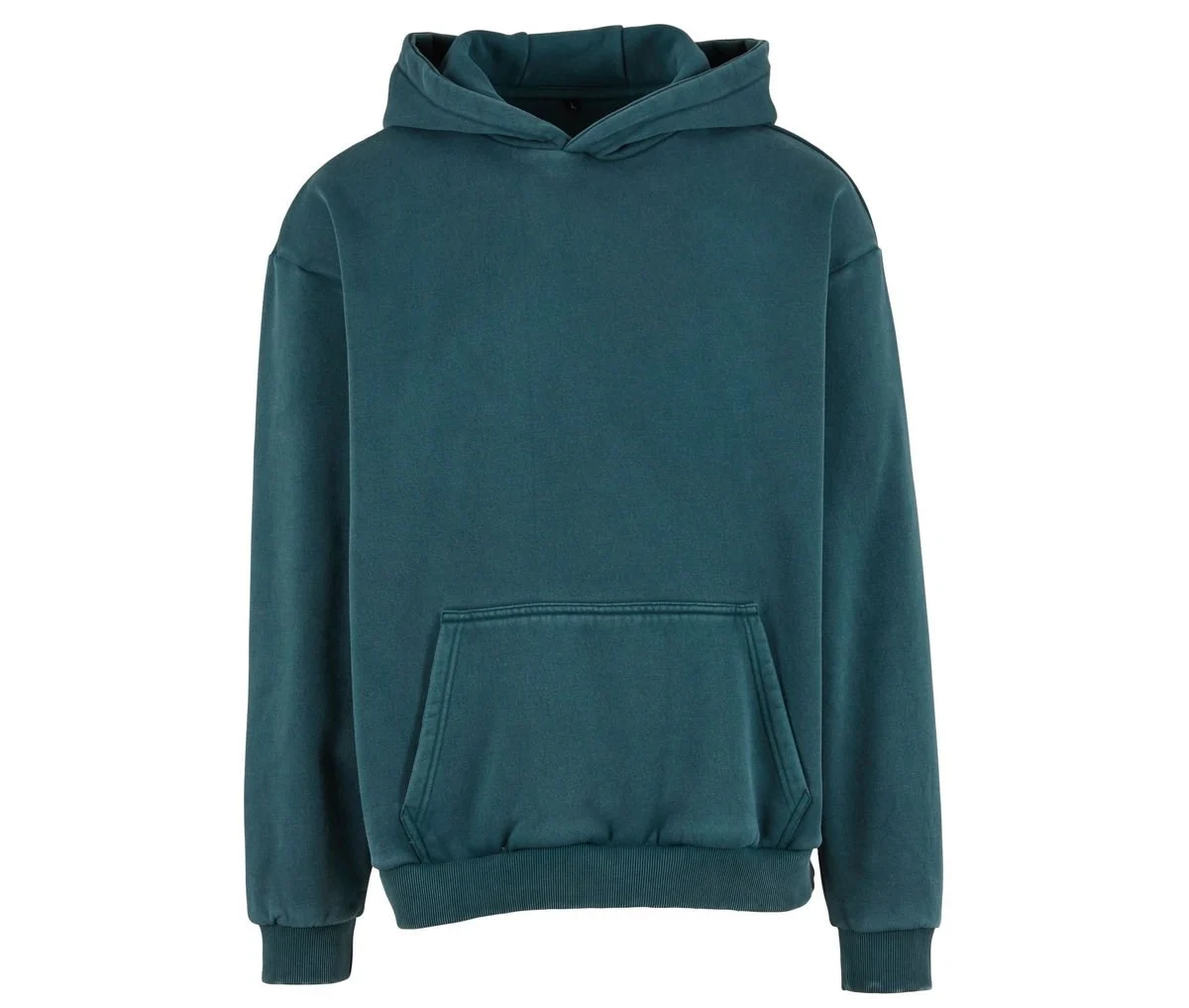 Build Your Brand BY294 Stonewash Heavy Hoodie – Bottle Green