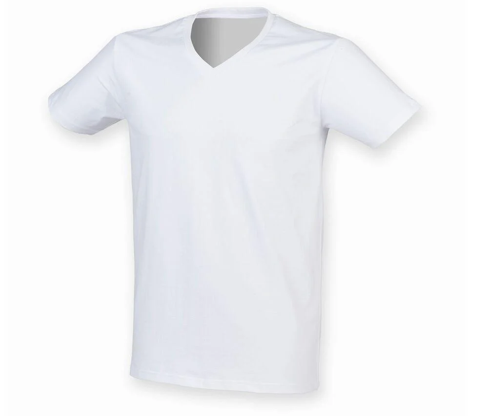 Skinnifit SF122 Feel Good V-hals T-shirt Heren – White
