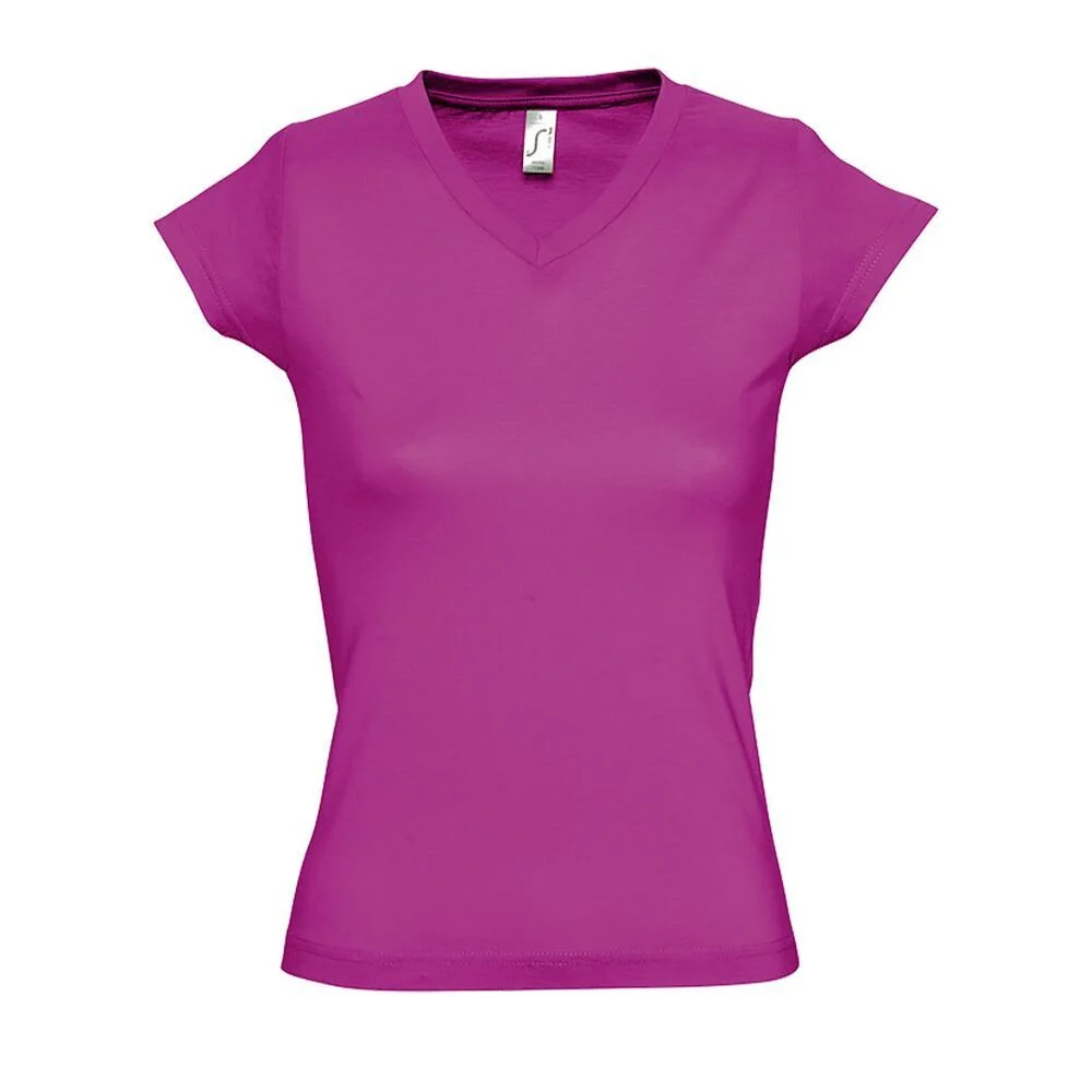 SOL'S 11388 Moon T-shirt V-hals Dames – Fuchsia