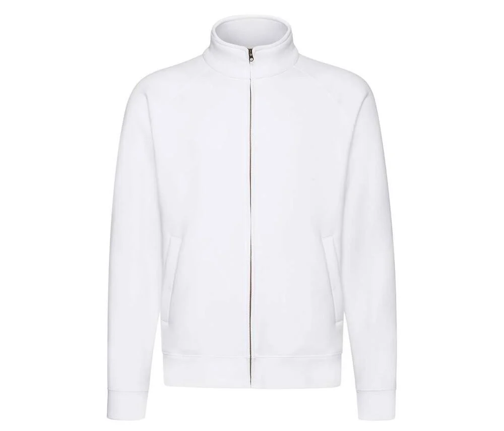 Fruit of the Loom SC2280 Premium Sweater met Rits Heren – White