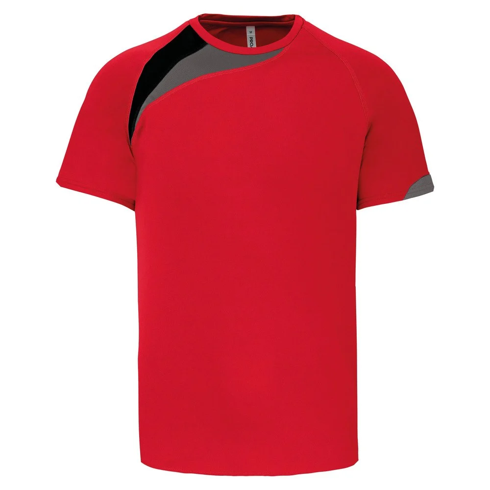 Proact PA436 Sport T-shirt – Sportief Rood / Zwart / Storm Grijs
