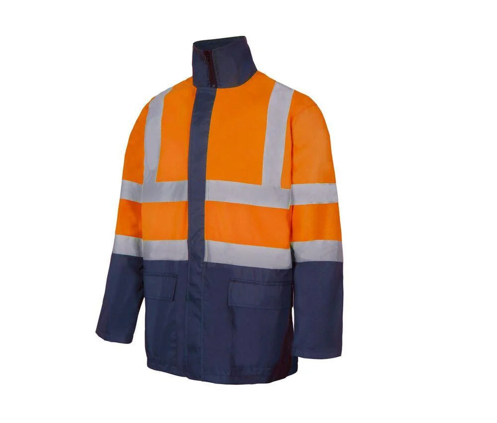 Velilla V6003 Tweekleurige Parka Hoge Zichtbaarheid – Fluo Orange / Navy