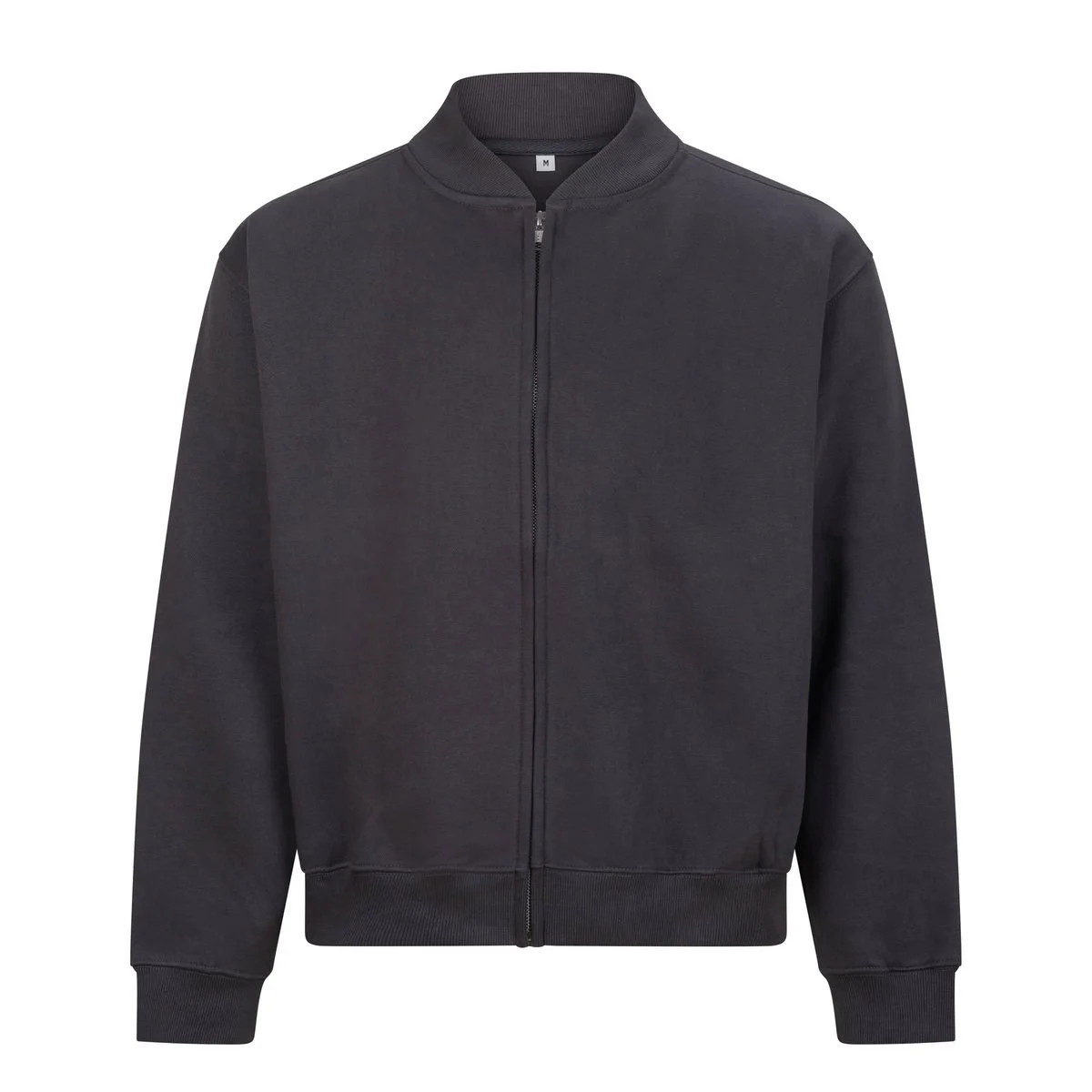 AWDIS JH124 Zware Bomber Sweater met Rits – Solid Charcoal