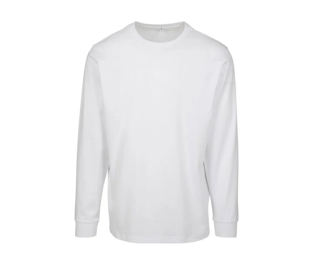 Build Your Brand BY091 T-shirt Lange Mouwen Heren – Wit