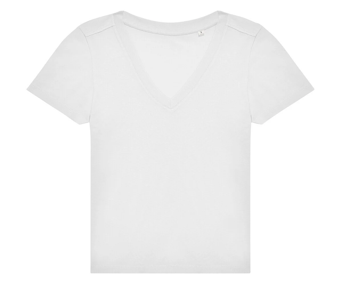 B&C BC01VW V-hals T-shirt Dames – White