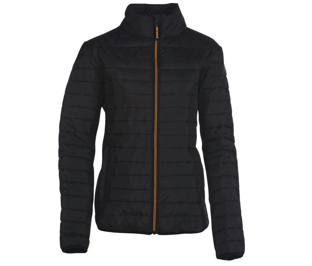Pen Duick PK518 Boston Gewatteerde Jas Dames – BLACK / BLACK / ORANGE
