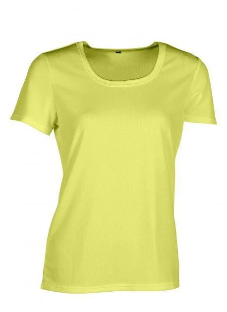Sans Étiquette SE101 Sport T-shirt zonder Label Dames – Fluorescent Yellow