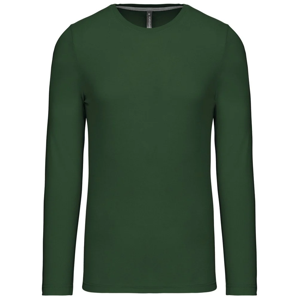 Kariban K359 T-shirt Lange Mouwen Heren – Bosgroen