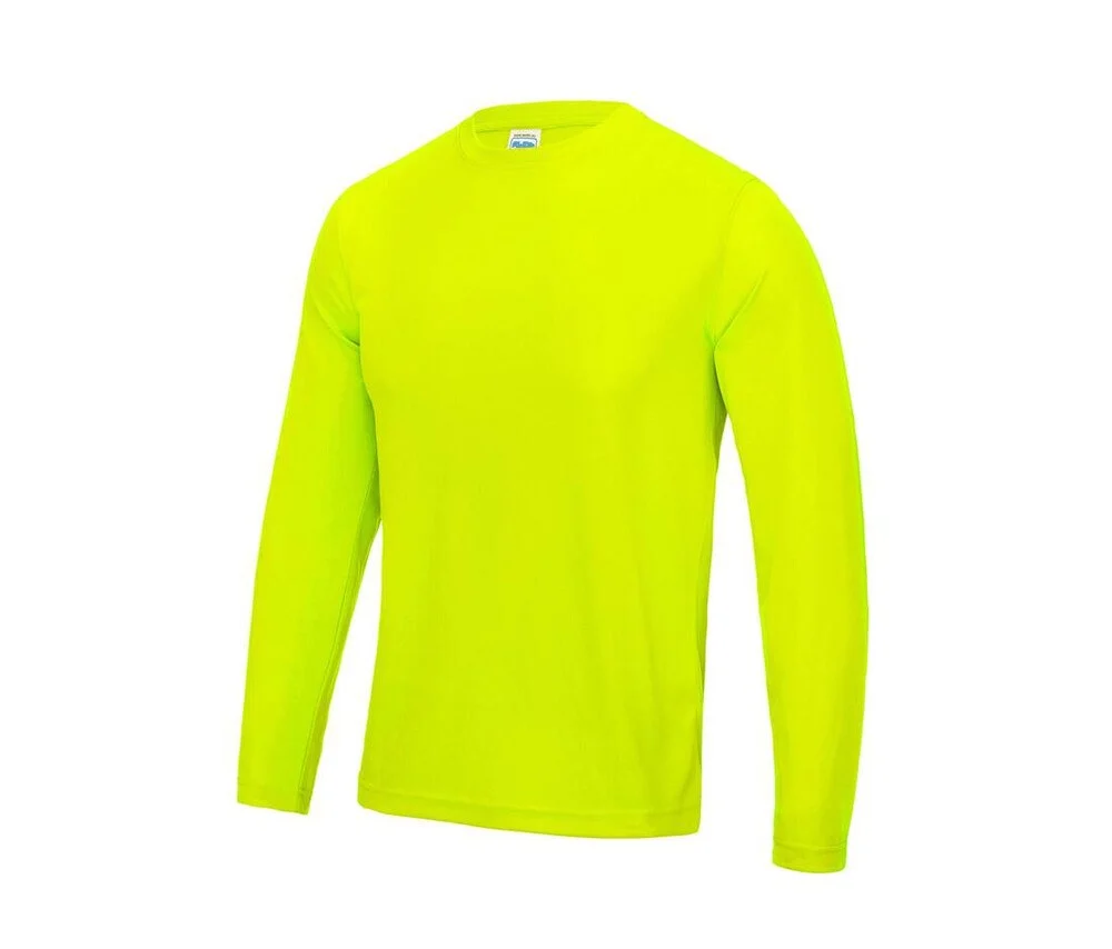 Just Cool JC002 Neoteric Sport T-shirt Lange Mouwen Heren – Elektrisch Geel