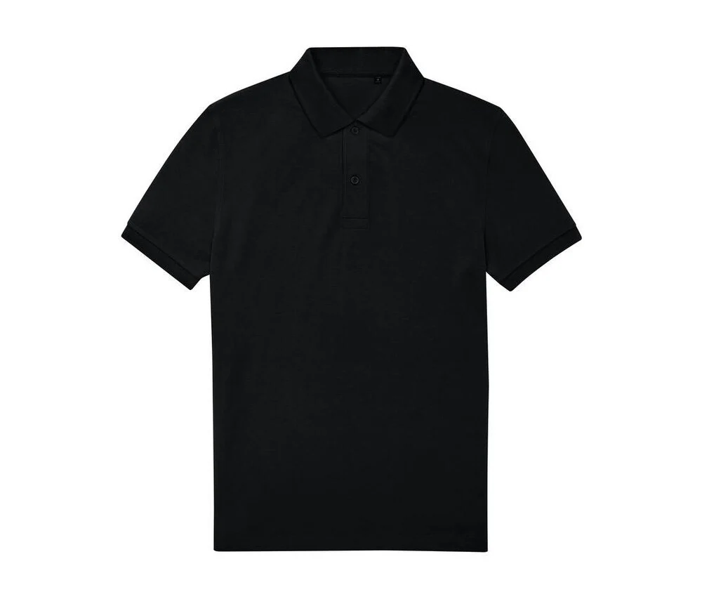 B&C BCU428 65/35 Gerecycled Polyester Polo Heren – Black