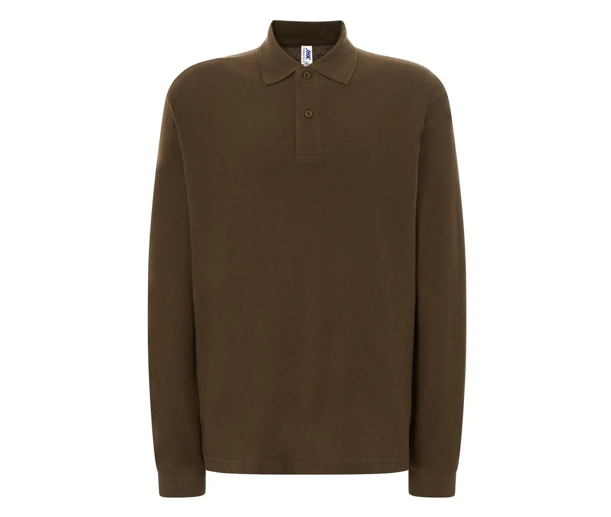 JHK JK215 Polo Lange Mouwen Heren – Khaki