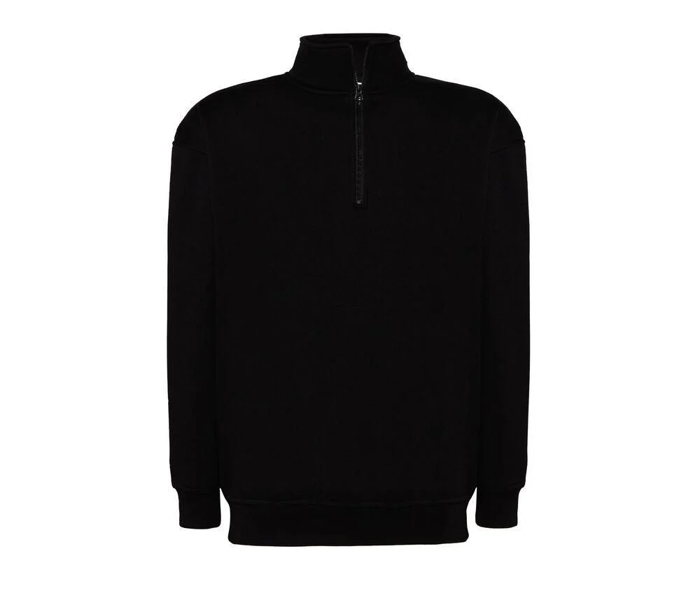 JHK JK296 Sweater met Grote Rits – Black