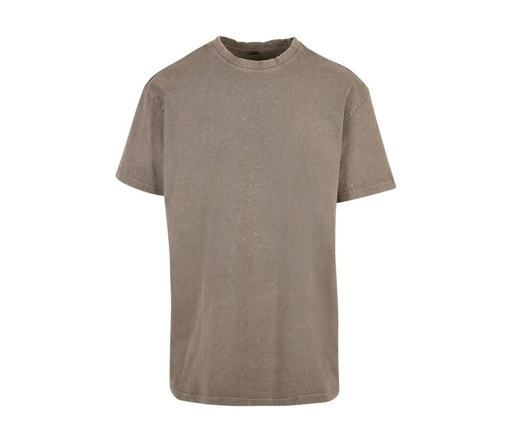 Build Your Brand BY189 Zwaar Oversized Acid Wash T-shirt – Dark Khaki